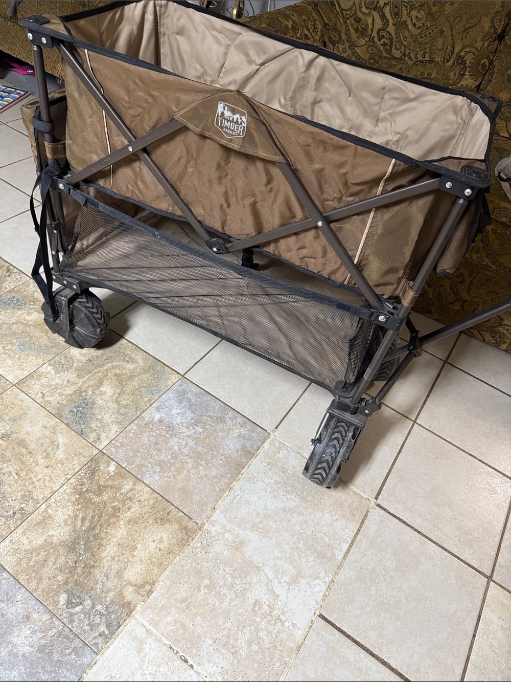 Timber Ridge Folding Utility Wagon in Brown